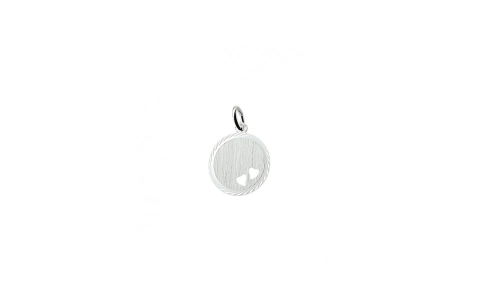 HC Graveerhanger, zilver gerhodineerd hartjes (16mm.) - 23234