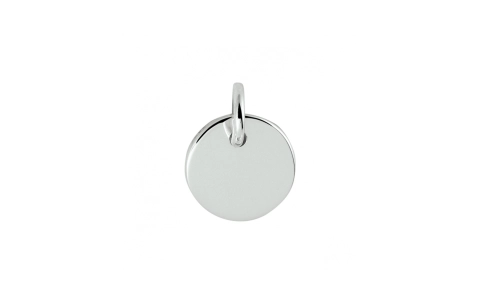 HC Graveerhanger, zilver gerhodineerd rond (10mm.) - 23236