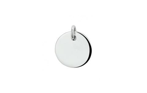 HC Graveerhanger, zilver gerhodineerd rond (16mm.) - 23235