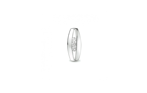 HC Hanger, 14krt.witgoud met diamant 0.08ct (H/SI) - 22450
