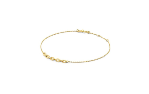 Jackie Armband, 14krt.goud Positano (lengte: 16-18cm.) - 21618