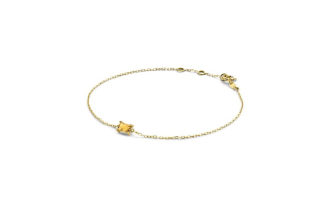 Jackie Armband, 14krt.goud met Citrien Medina (lengte: 17-19cm.) - 20257