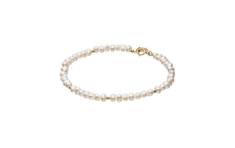 Jackie Armband, 14krt.goud met zoetwaterparel "Pearl Potion"  (lengte: 18cm.) - 23107