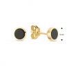 Jackie Oorknoppen, 14krt.goud "Black Agate Studs" (5mm.) - 23112 Jackie Oorknoppen, 14krt.goud "Black Agate Studs" (5mm.) - 23112