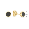 Jackie Oorknoppen, 14krt.goud "Black Agate Studs" (5mm.) - 23112 Jackie Oorknoppen, 14krt.goud "Black Agate Studs" (5mm.) - 23112