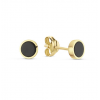 Jackie Oorknoppen, 14krt.goud "Black Agate Studs" (5mm.) - 23112 Jackie Oorknoppen, 14krt.goud "Black Agate Studs" (5mm.) - 23112