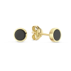 Jackie Oorknoppen, 14krt.goud "Black Agate Studs" (5mm.) - 23112 Jackie Oorknoppen, 14krt.goud "Black Agate Studs" (5mm.) - 23112