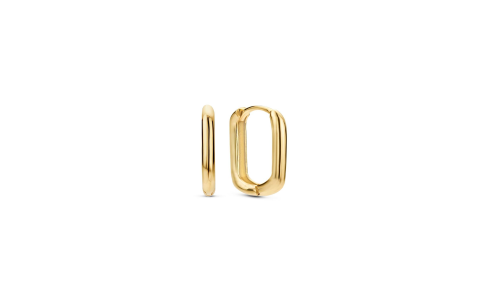 Jackie Oorringen, 14krt.goud Grand Place Oval 9x13mm.(breedte: 2,7mm.) - 21689