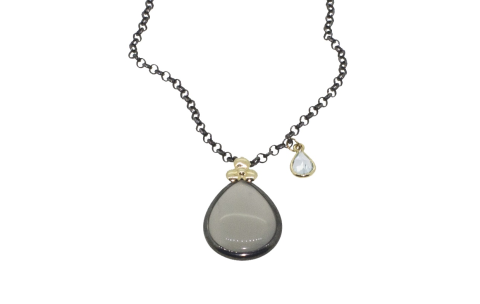 Jeh Jewels, Collier Model 19266 grijze maansteen - 14147