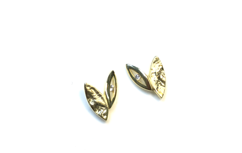 Sueno Oorknoppen, model 77702  14krt.goud met 0.01ct.diamant - 18672
