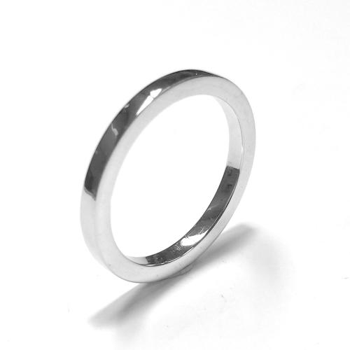 Pas Diamonds Aanschuifring, 14krt.witgoud 2mm.breed (maat 17) - 10000