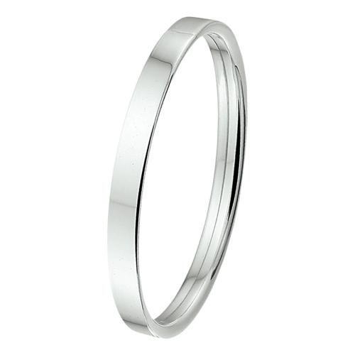 HC Banglel, zilver recht Large (8mm. ) - 10131