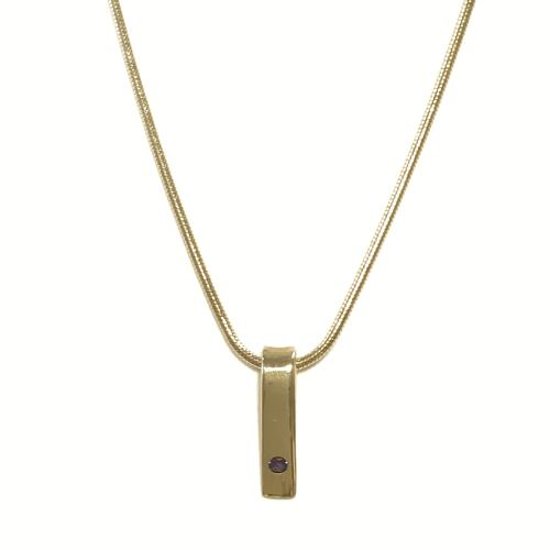 HC Hanger, 14krt.goud met saffier (lengte hanger:12,5mm.) excl. collier - 1168