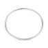 Bangle, zilver met dopsluiting halfronde buis 4mm. (diameter XS: 45x52mm.) - 11767