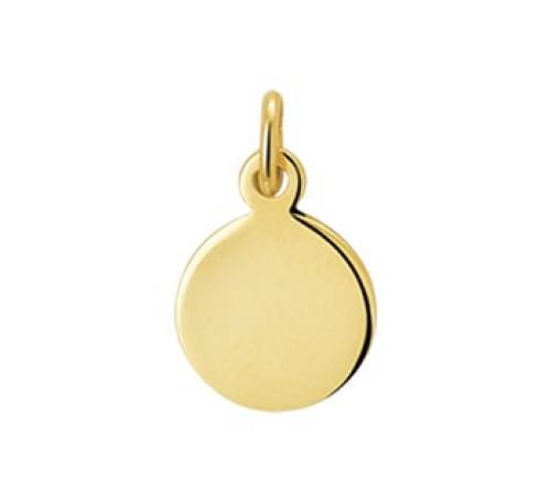 HC Hanger, 14krt.goud Graveerplaatje rond  (9mm.) - 12421
