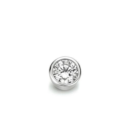 Schuifhanger, zilver met zirconia (7mm.) - 12451