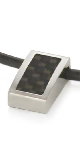 Boccia Hanger, titanium/carbon model 0731-02 (excl.collier) 11x18mm. - 12528
