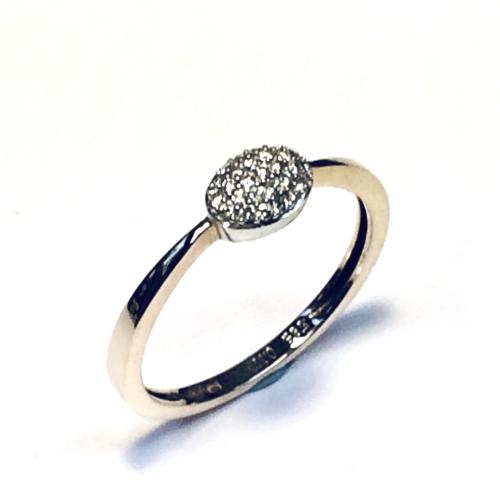 Eclat Ring, model R2014/24 bicolour lgoud Totaal: 0,11ct.diamant  (maat 17,75) - 12575