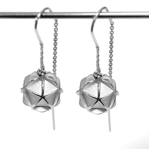 Oorhangers, 925zilver doortreksysteem (lengte 6,5cm.) - 12720