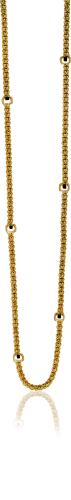collier popcorn 2mm.m/bolletjes verguld - 12915