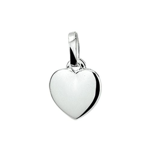 Hanger, zilver massief plat hartje (8x8,5mm.) - 13237