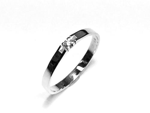 Eclat Alliance ring, model A303-1x3G 0.03ct.diamant (maat 17) - 13287