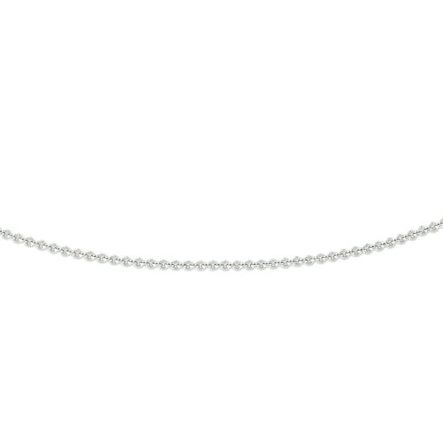 HC, Collier14krt. witgoud ankerschakel (lengte: 45cm.) - 13371