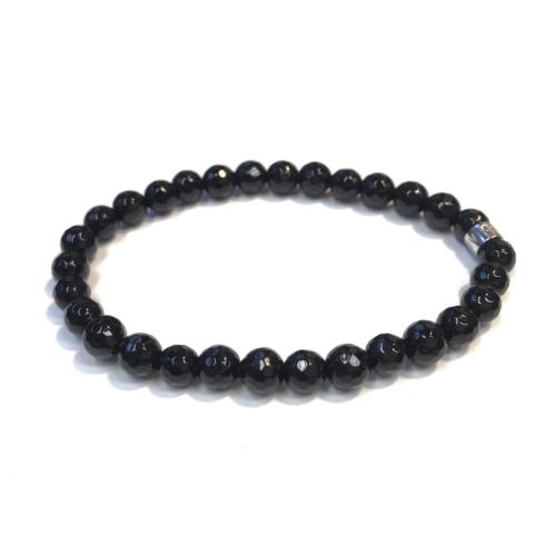My iMenso armband 27-0528185 maat 18,5 > elastisch onyx 6mm. - 13406