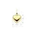 Hanger, 14krt.goud hart  (10,5mm.) - 13660