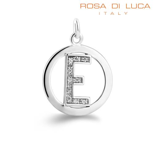 Rosa Di Luca Hanger, letter E incl. collier 45cm - 13751