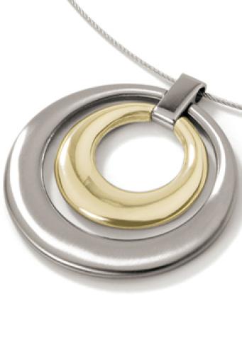 Boccia Hanger, titanium/verguld model 0724-02 (excl.collier) - 14088