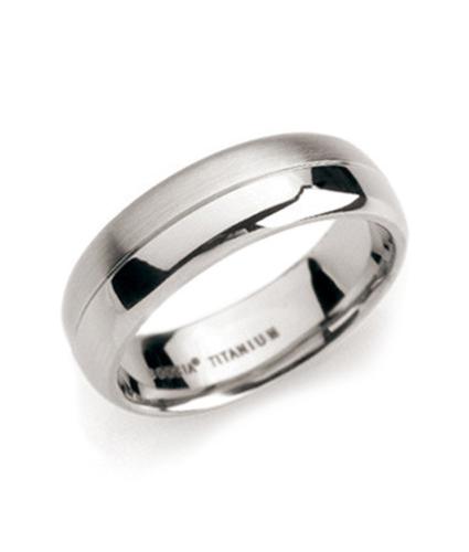 Boccia Ring, titanium model 0109-01 breedte: 7mm. (maat 62) - 14251