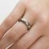 Boccia Ring, titanium/verguld  met diamant 0,015ct. model 0131-04 breedte:5mm.  (maat 57) - 14254