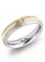 Boccia Ring, titanium/verguld  met diamant 0,015ct. model 0131-04 breedte:5mm.  (maat 57) - 14254