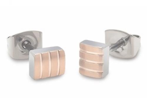 Boccia Oorknoppen, titanium/rosé verguld model 05001-03 - 14641