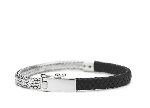 Silk Armband, model 369BLK (lengte 19cm) - 15405