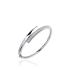 HC Bangle, zilver met zirconia met scharnier (60mm.) - 15599
