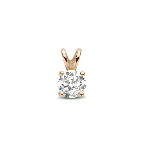 Hanger, 14krt. rose-goud  met zirconia (5mm.) - 16224