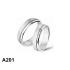 Amorio Ring, zilver gerhodineerd breedte 5mm. (maat 20) GLADDE RING - 16377