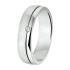 Amorio Ring, zilver gerhodineerd breedte 5mm. (maat 17,5)  RING MET ZIRCONIA - 16381