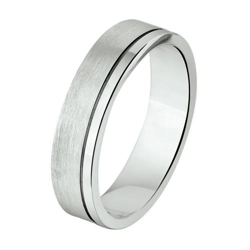 Amorio Ring, zilver gerhodineerd breedte 5mm. (maat 20) GLADDE RING - 16383
