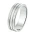 Amorio Ring, zilver gerhodineerd breedte 6mm. (maat 20)  GLADDE RING - 16395