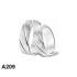 Amorio Ring, zilver gerhodineerd breedte 6.5mm. (maat 20) GLADDE RING - 16400