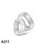 Amorio Ring, zilver gerhodineerd breedte 6.5mm. (maat 20)  GLADDE RING - 16404