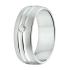Amorio Ring, zilver gerhodineerd breedte 6.5mm. (maat 17,5) RING MET ZIRCONIA - 16405