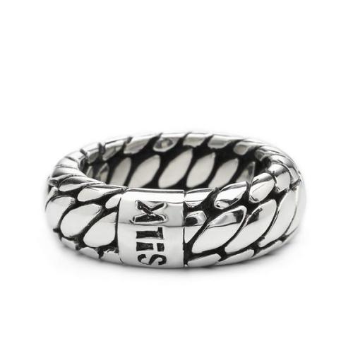 Silk Ring, zilver/oxie model 353 BOLD Collectie (maat 21) - 16867