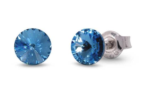 Spark Oorknoppen, model K1122SS29AQ small candy studs 6mm. - 16868