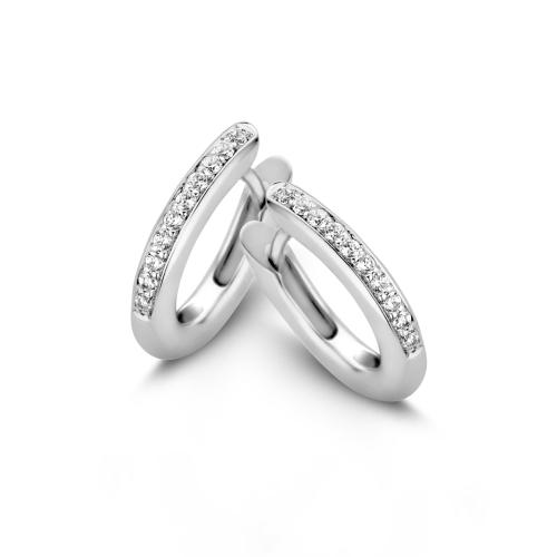 MY iMenso Oorringen, model 12-0070 zilver met zirconia - 17260