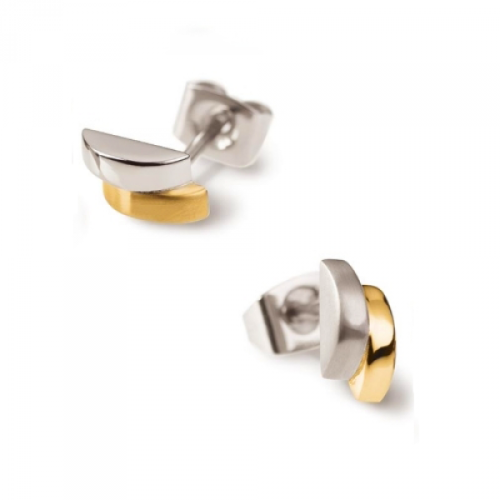 Boccia Oorknoppen, titanium/bicolour model 0552-03 (9mm.) - 17432