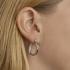 Creolen, zilver gerhodineerd getorst (26x4mm.) - 17439
